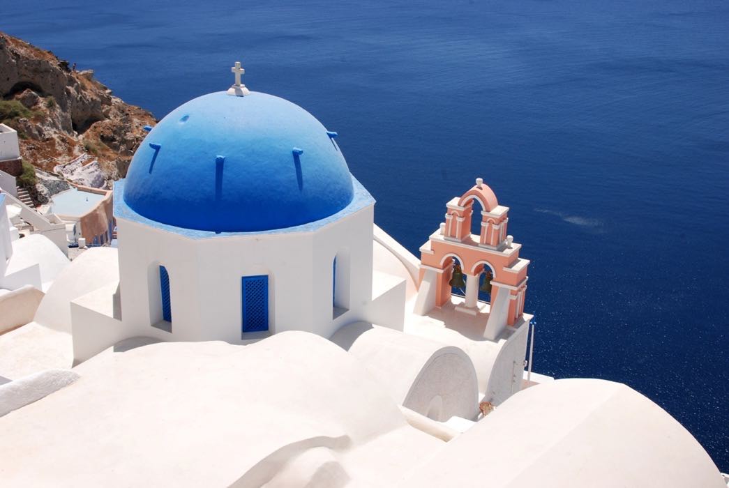 Blue Domed Church   Oia, Santorini, Greece   20 July 2008